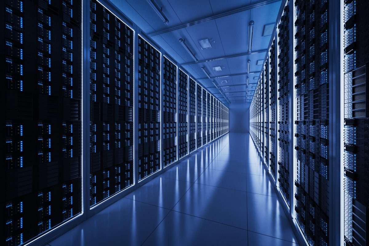 3d rendering server room data center